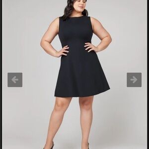 Spanx L Black Sleeveless Dress fit and flare dress with pockets